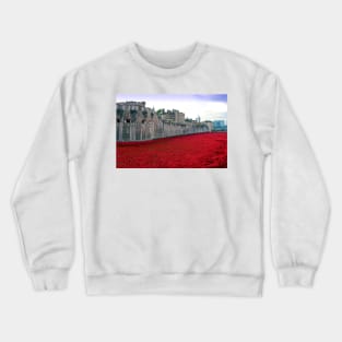 Tower of London Red Poppy Poppies UK Crewneck Sweatshirt